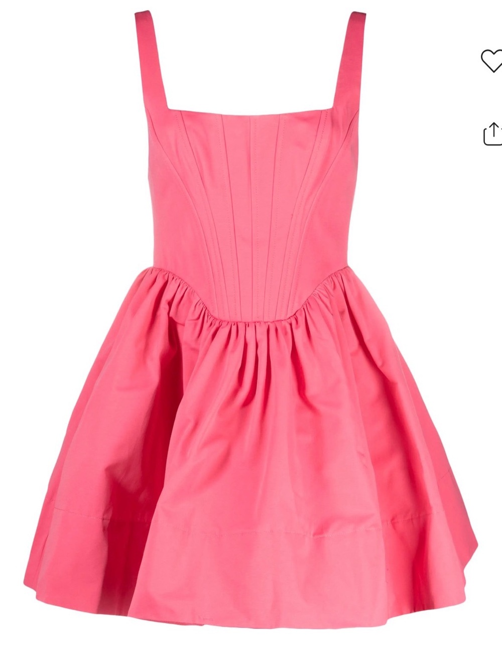 STAUD Landscape Corset Minidress Coral Pink Size 8 NWT